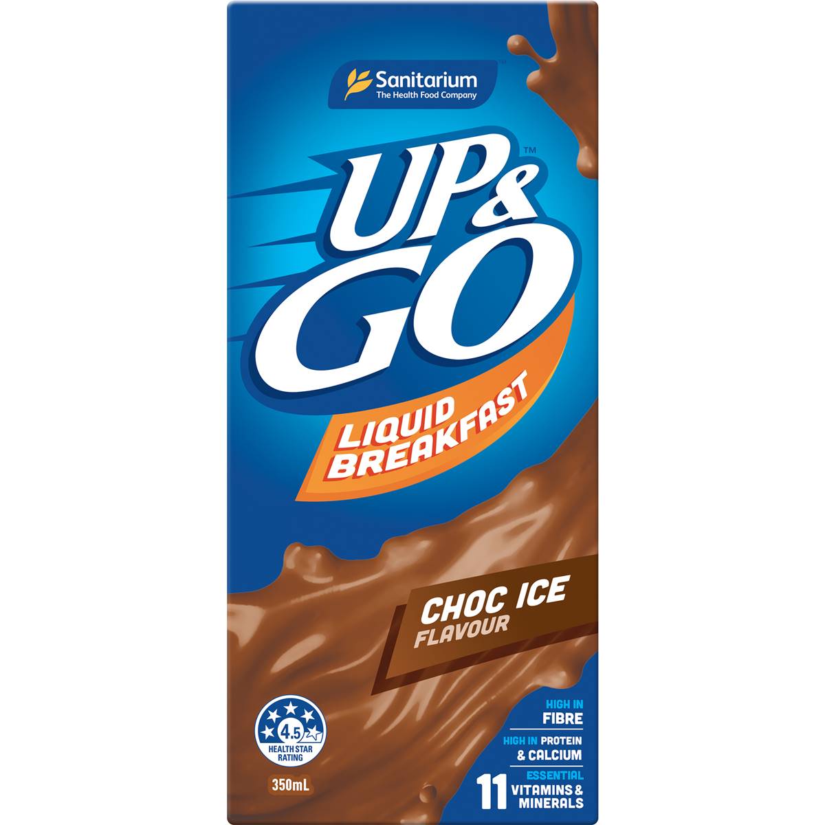 Sanitarium Up&go Liquid Breakfast Choc Ice 350ml Woolworths