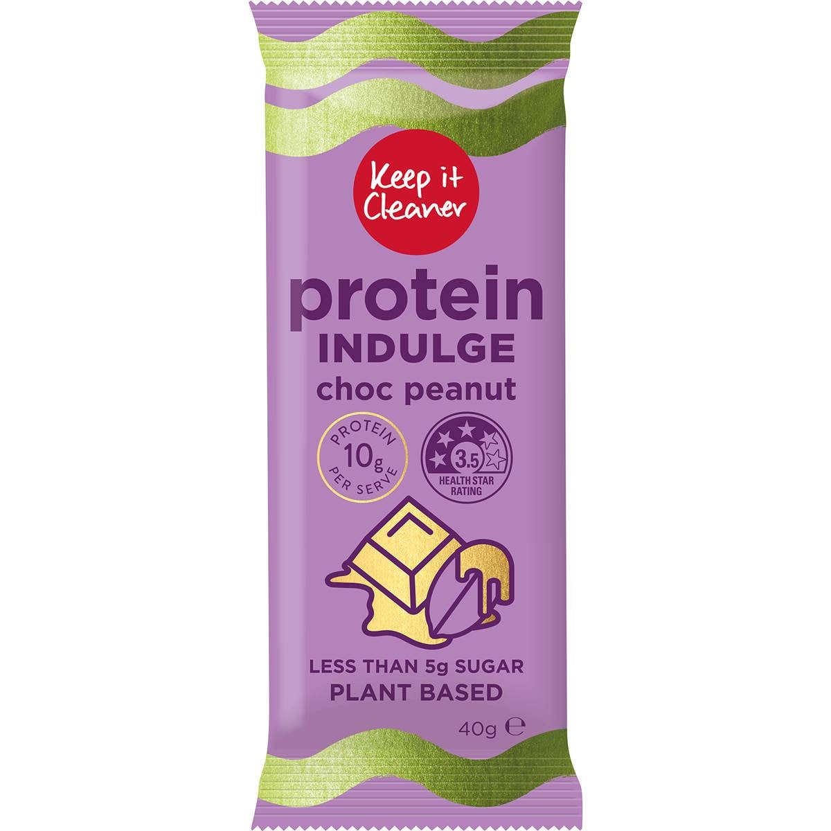 Keep It Cleaner Protein Indulge Bar Choc Peanut 40g Woolworths