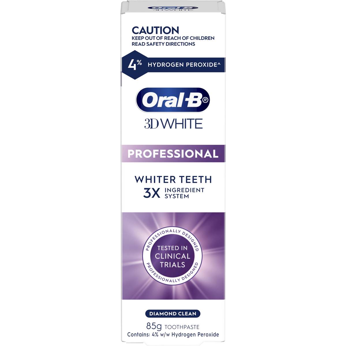 Oral B 3d White Professional Whitening Toothpaste 85g | Woolworths