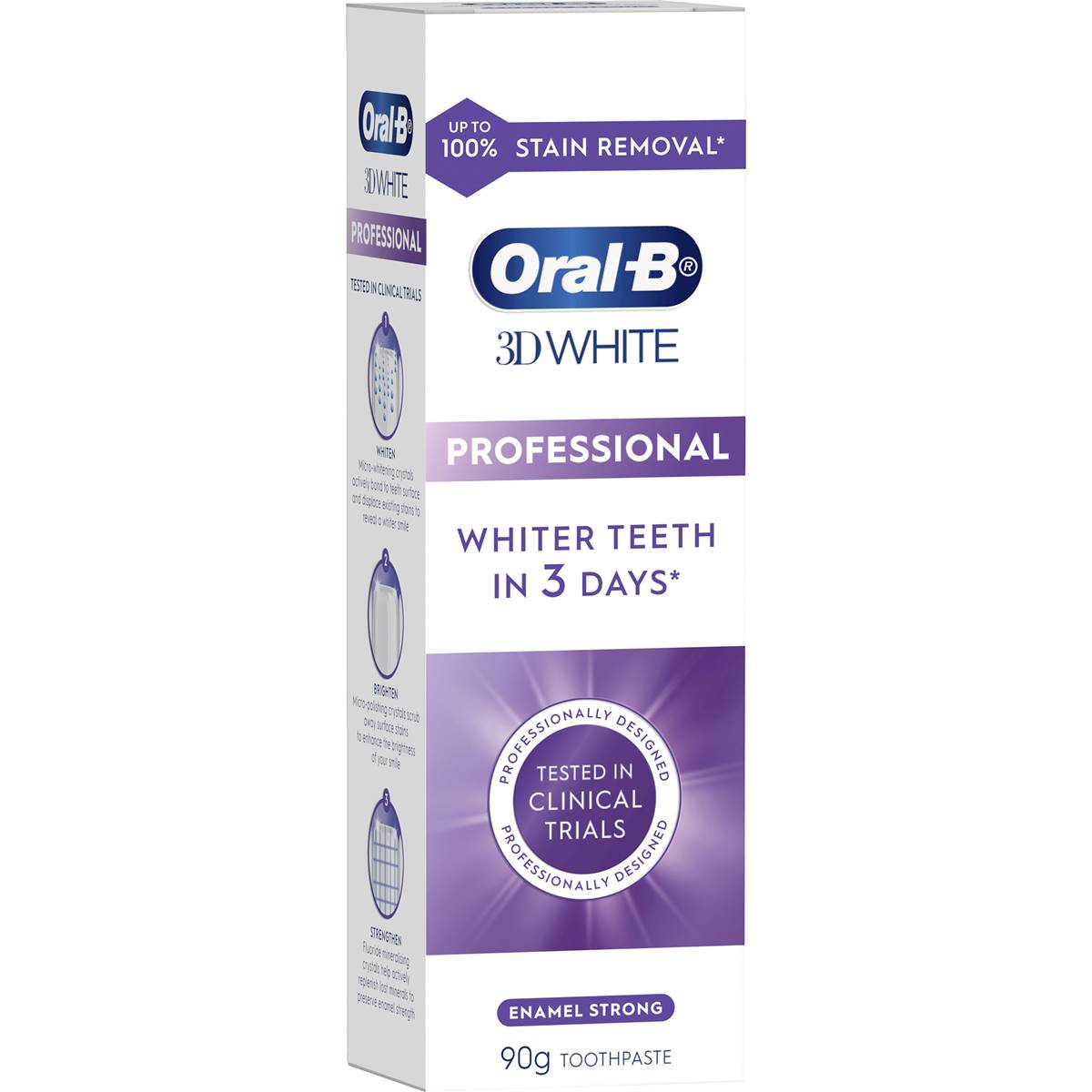 Oral B 3d White Professional Enamel Strong Toothpaste 90g | Woolworths