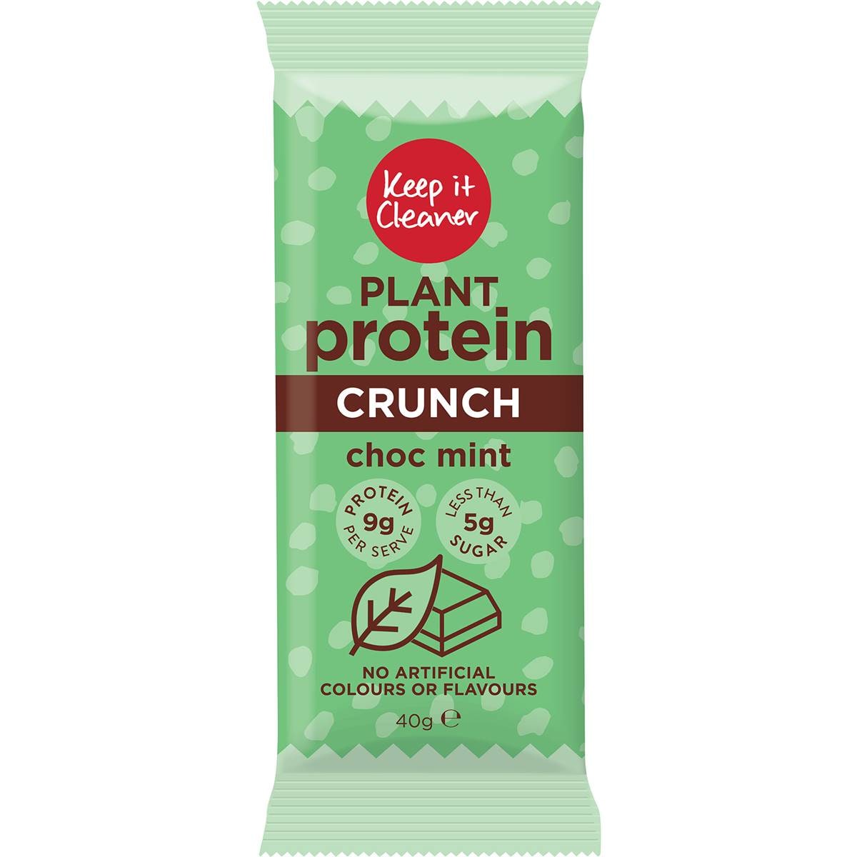 Keep It Cleaner Plant Protein Bar Choc Mint Crunch 40g Woolworths