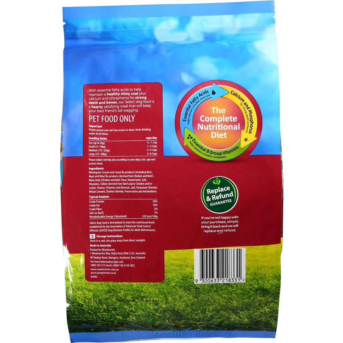 Woolworths Select Adult Dog Food Chicken & Rice 3kg Woolworths