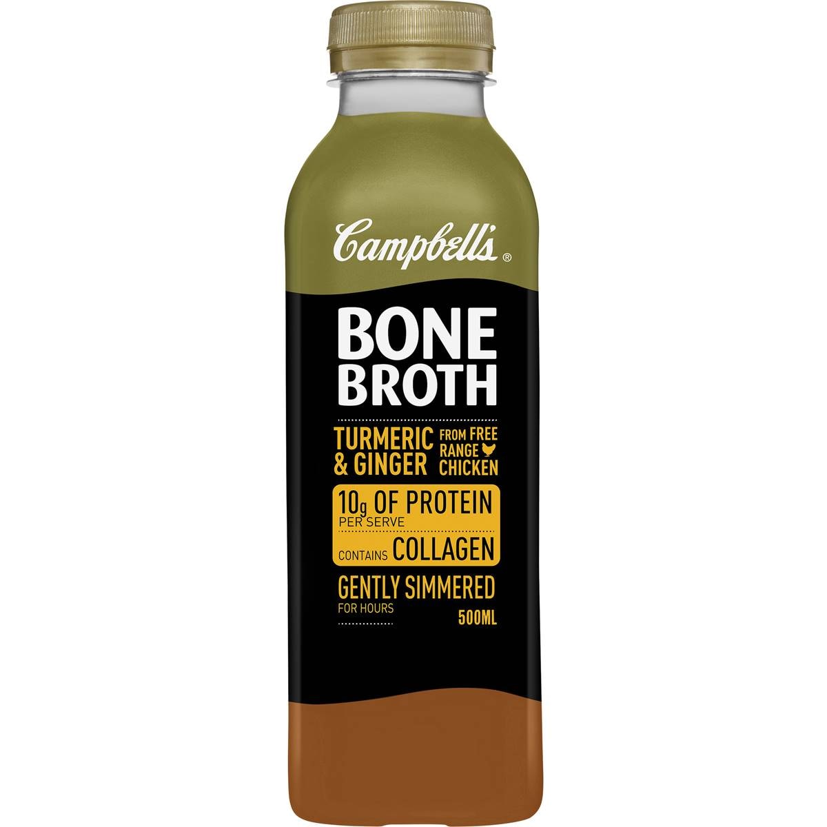 Campbell's Bone Broth Turmeric & Ginger 500ml Woolworths