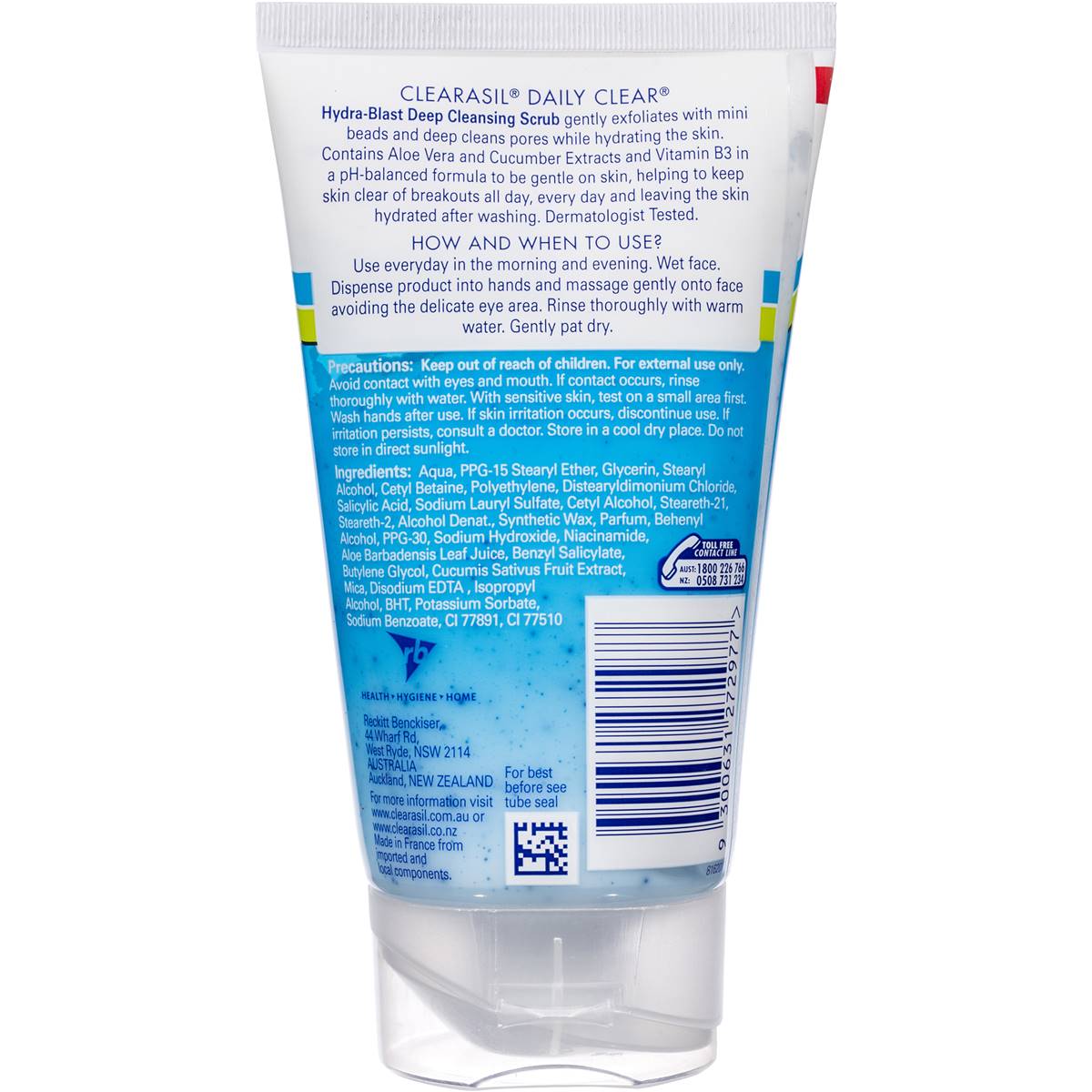 Clearasil Deep Cleanser Facial Scrub Daily Exfoliating 150ml | Woolworths