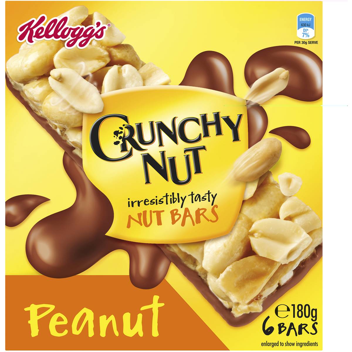 Kellogg's Crunchy Nut Peanut Snack Bars 6 Pack Woolworths