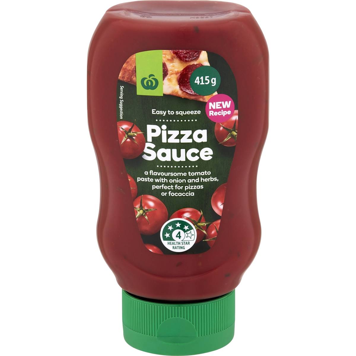 Woolworths Pizza Sauce Squeeze Bottle 415g Woolworths