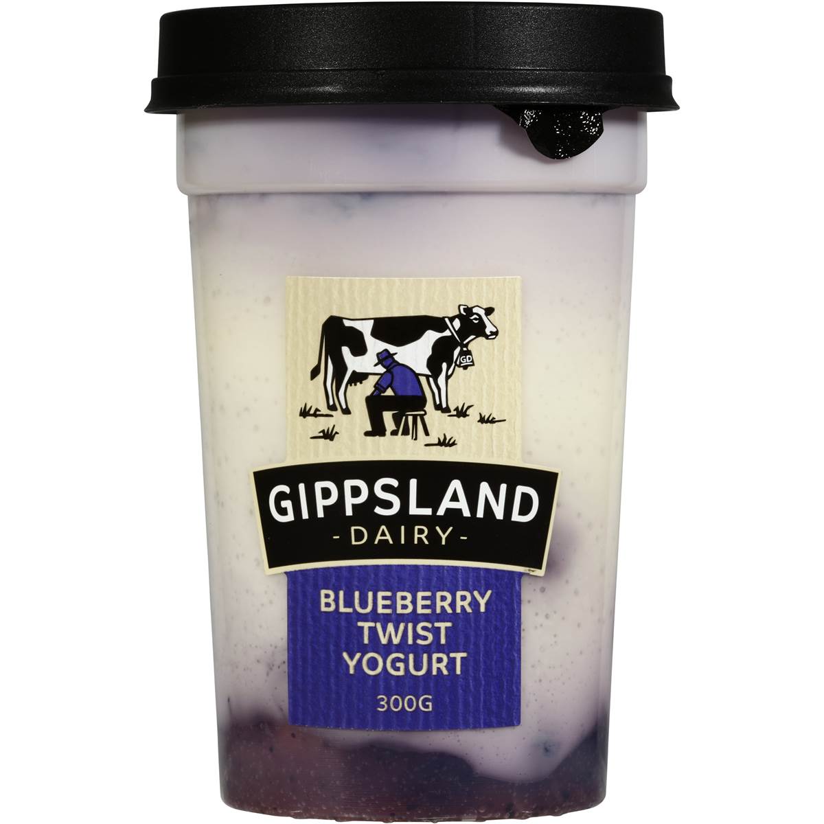 Gippsland Dairy Twist Blueberry 94 Fat Free Yoghurt 300g Woolworths