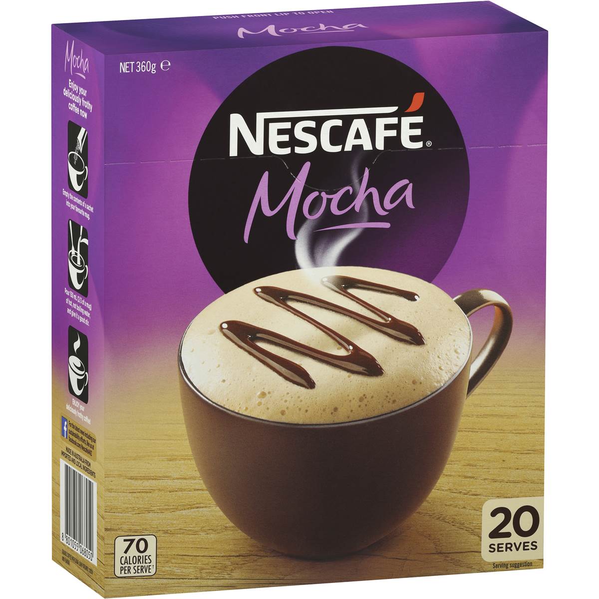 Nescafe Cafe Menu Coffee Sachets Mocha 20pk Woolworths