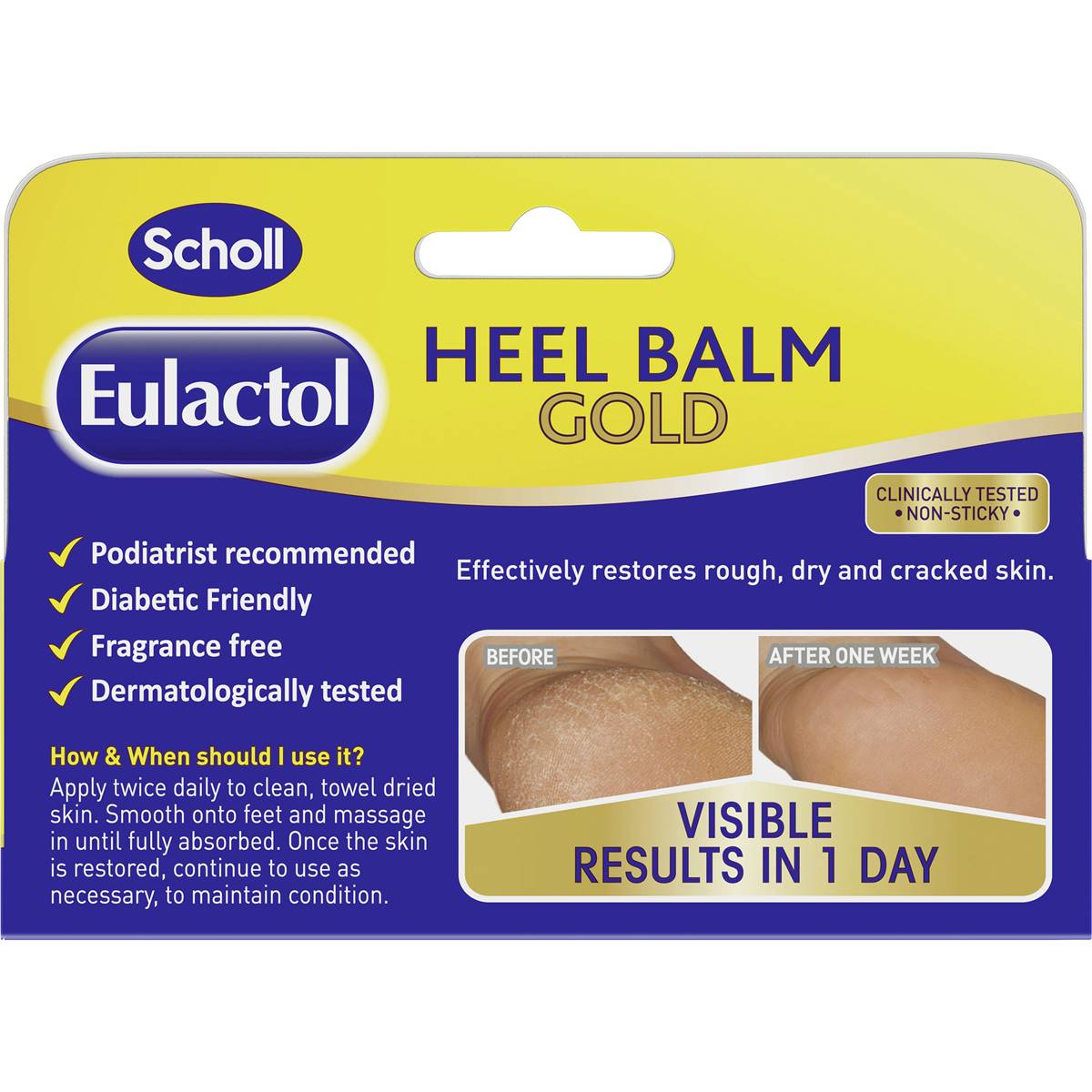 Scholl Eulactol Gold Foot Care Heel Balm 60ml Woolworths