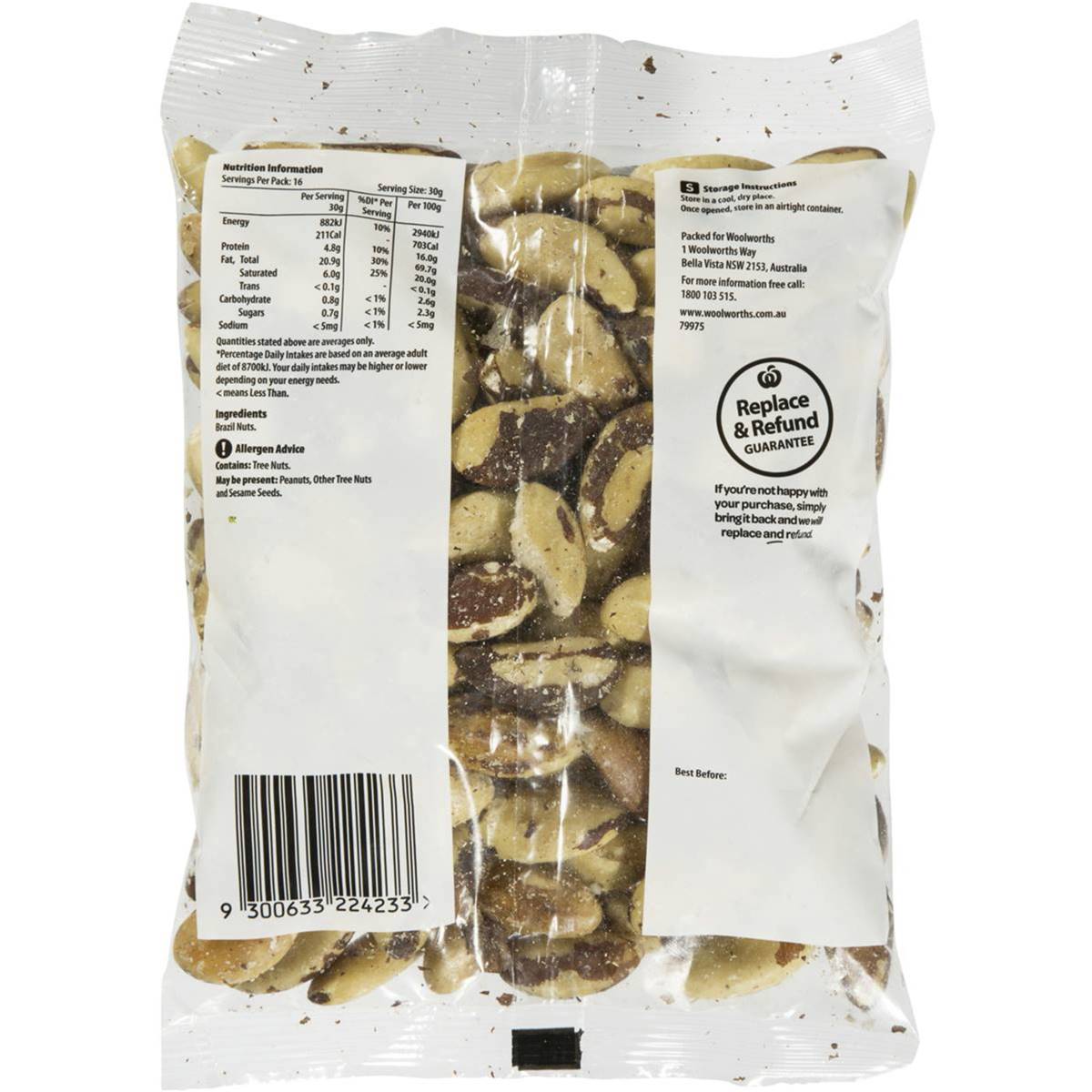 Woolworths Brazil Nuts Kernel 500g Pack | Woolworths