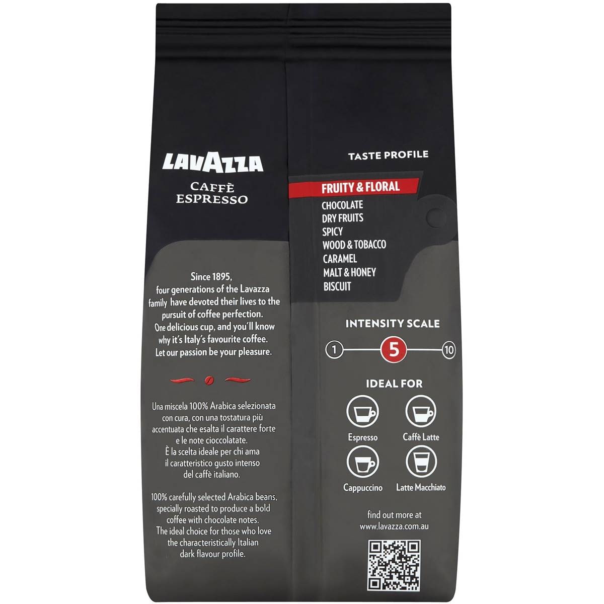 Lavazza Caffe Espresso Coffee Beans 1kg Woolworths