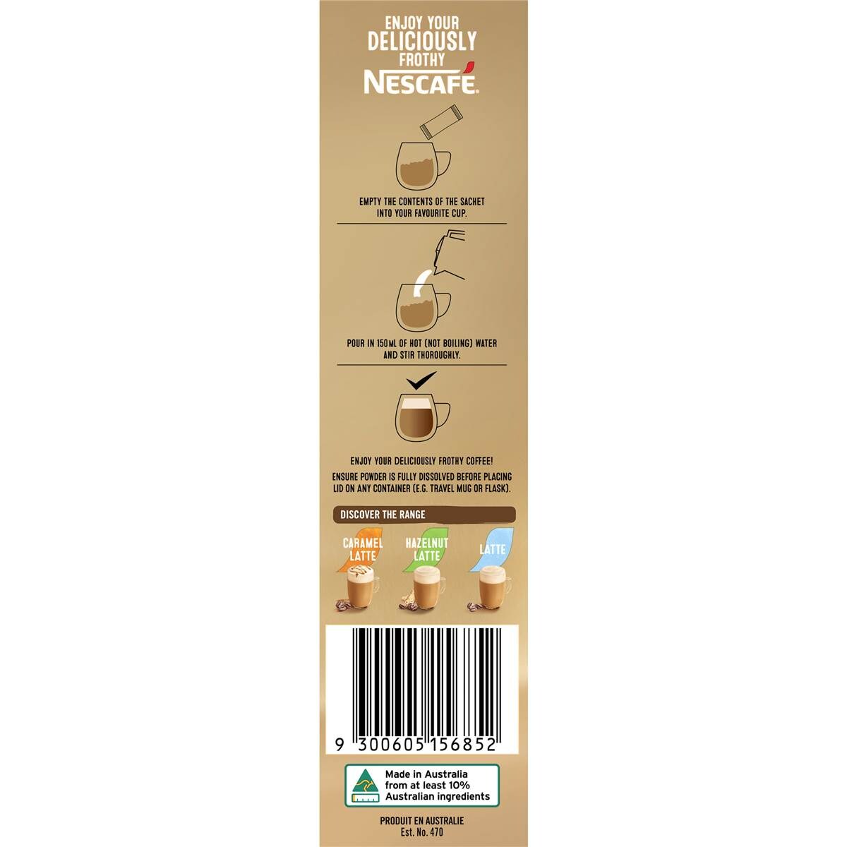 Nescafe Cappuccino Strong Coffee Sachets 10 Pack Woolworths