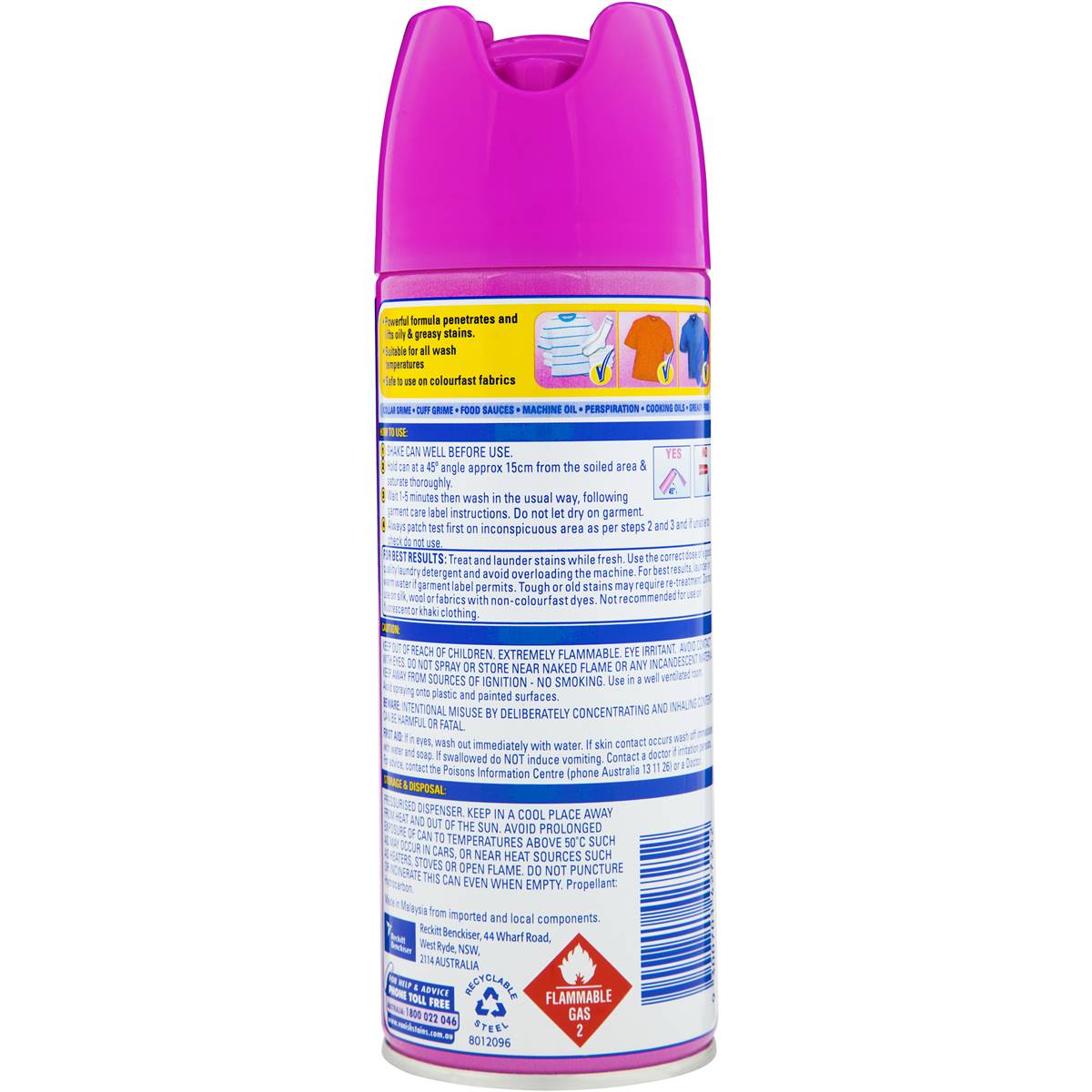 Vanish Preen Ultra Stain Remover Degreaser Aerosol 250g Woolworths