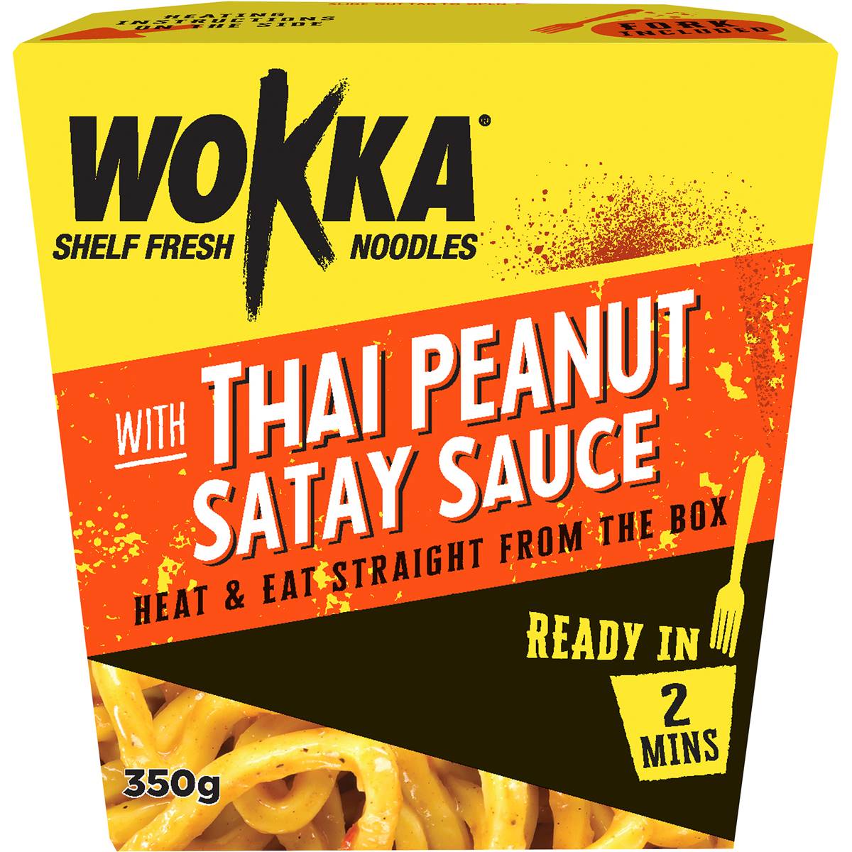 Wokka Thai Peanut Satay Sauce Noodle Box