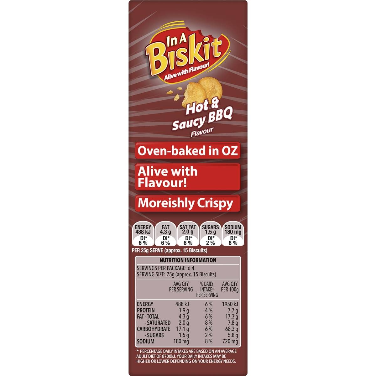 In A Biskit Hot & Saucy Bbq Crackers 160g Woolworths