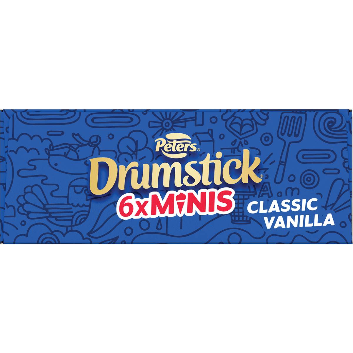 Peters Drumstick Minis Ice Cream Vanilla 6pk 490ml Woolworths