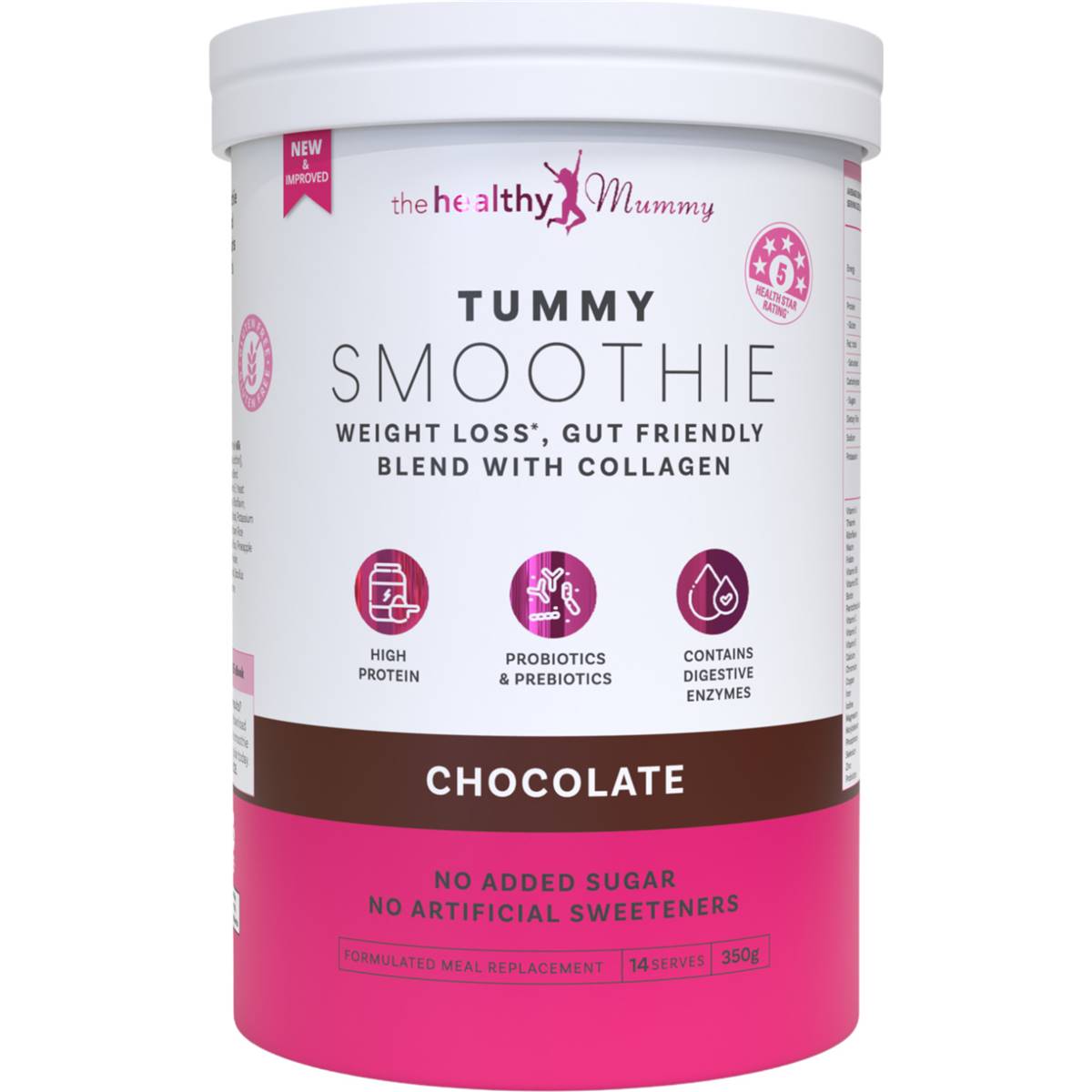 The Healthy Mummy Tummy Smoothie Chocolate 350g Woolworths The Healthy Mummy Tummy Smoothie Chocolate 350g Woolworths