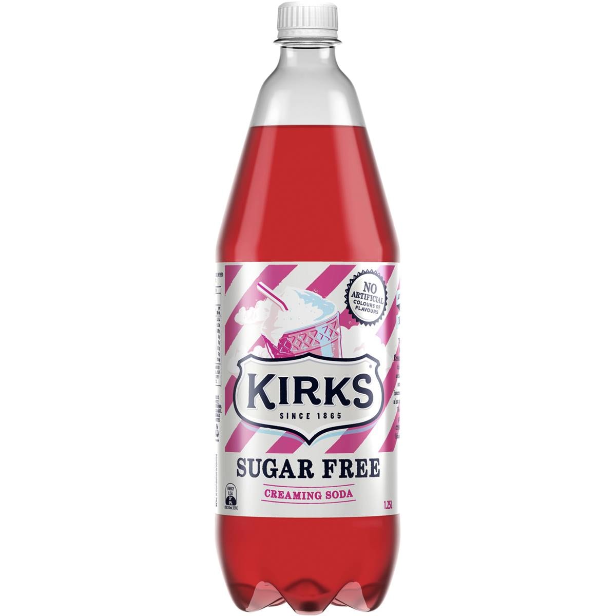 Kirks Sugar Free Creaming Soda Soft Drink Bottle 1.25l Woolworths