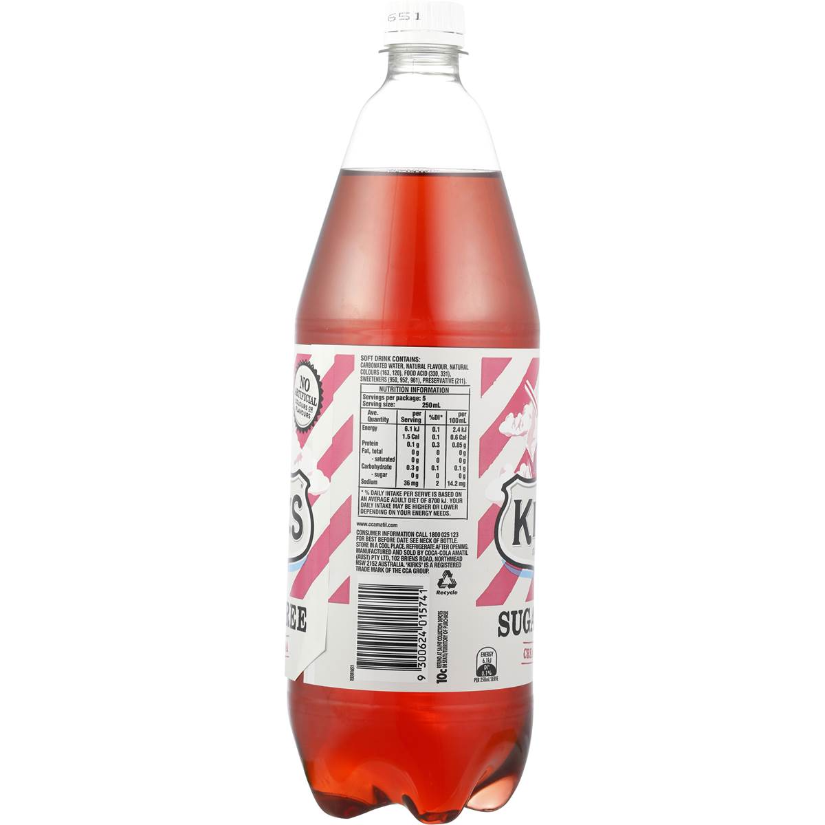 Kirks Creaming Soda Sugar Free Bottle 1.25l Woolworths