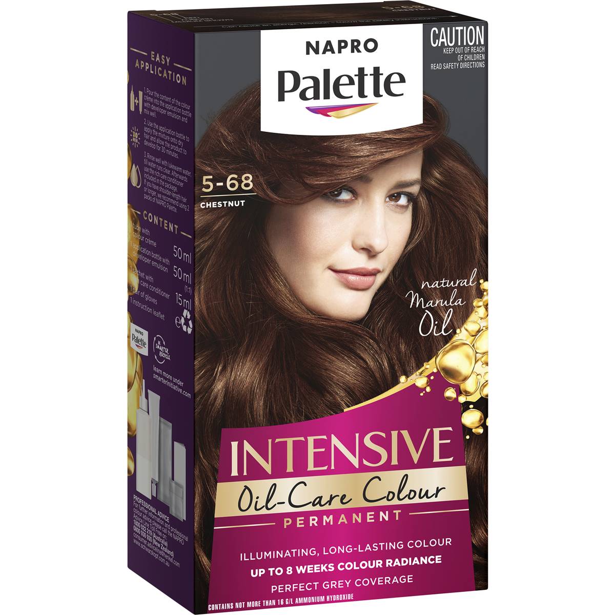 Napro Palette Intensive Oil-Care Permanent Hair Colour Chestnut Brown each