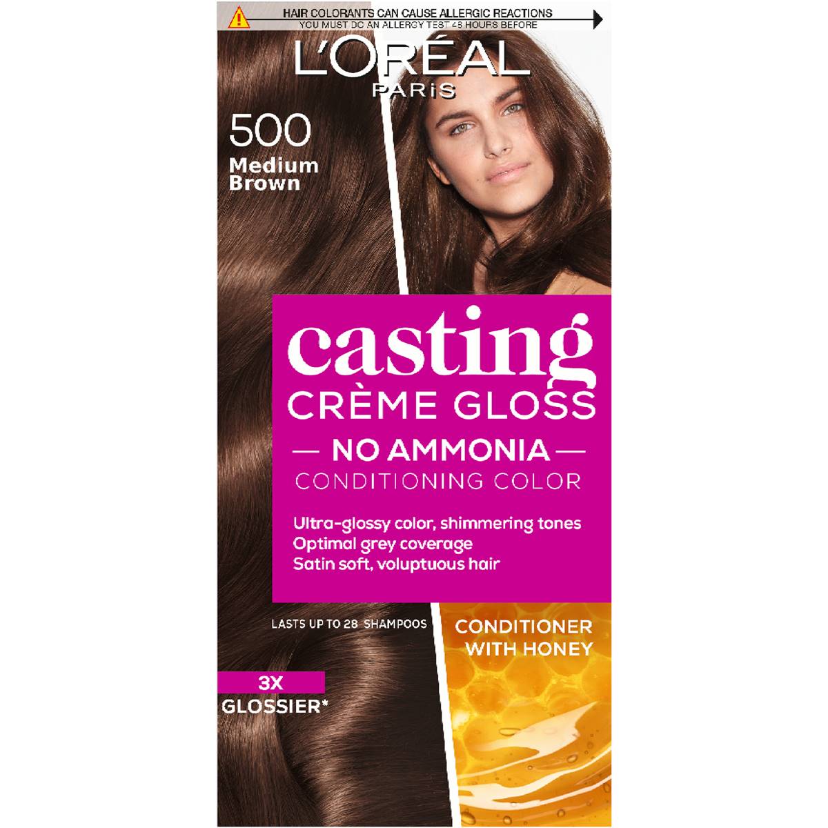 L'oreal Paris Casting Creme Gloss 500 Medium Brown Each | Woolworths