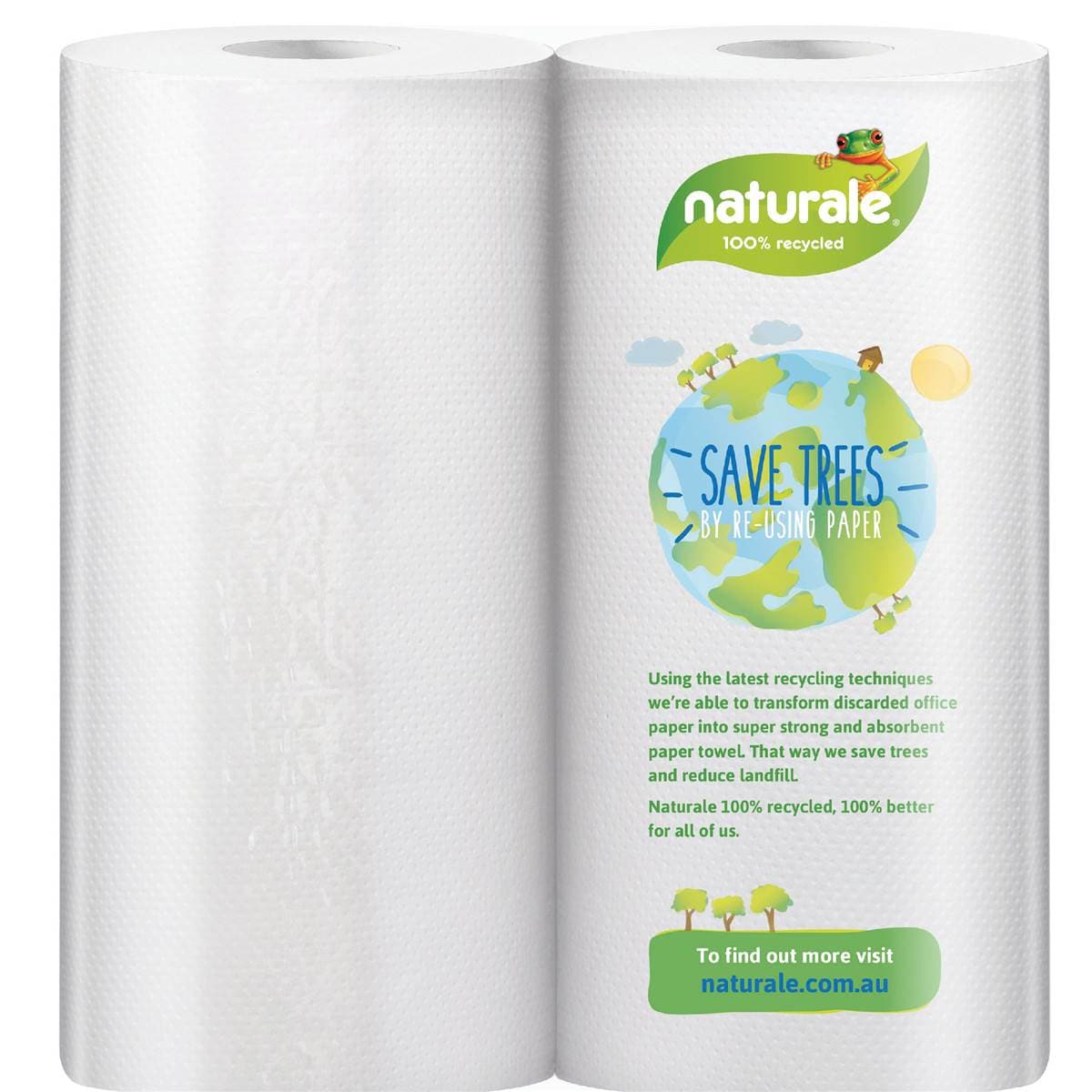 Naturale Paper Towel 100 Recycled 2ply 140ss 2pk Woolworths