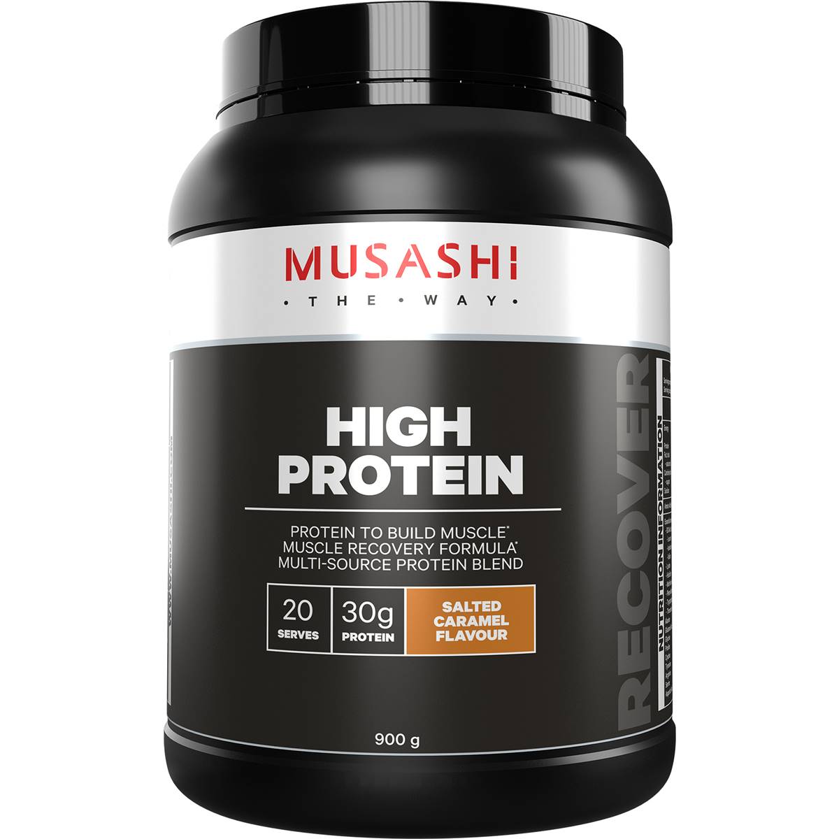 Musashi High Protein Salted Caramel Flavour 900g | Woolworths