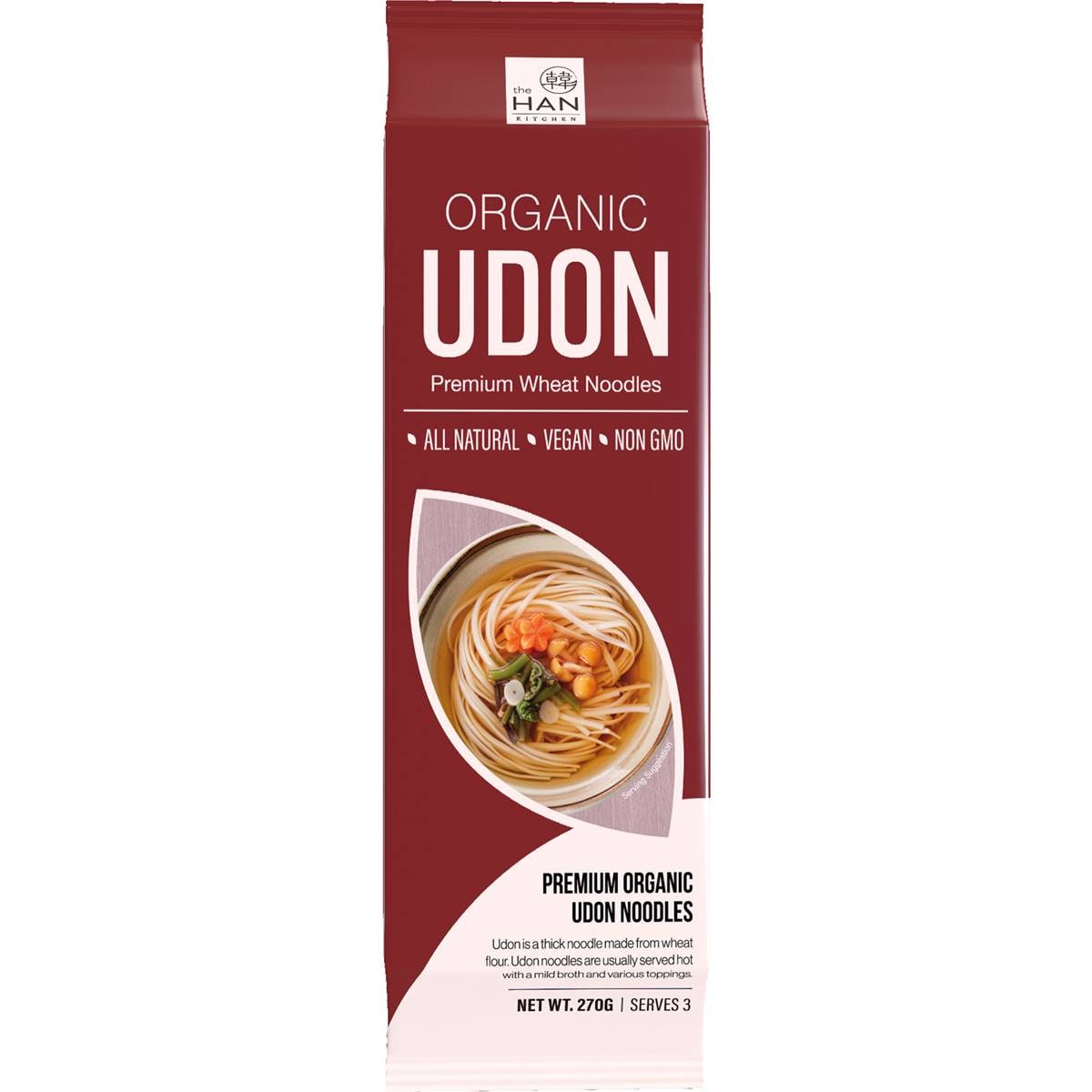 The Han Kitchen Organic Udon Noodles 270g Woolworths