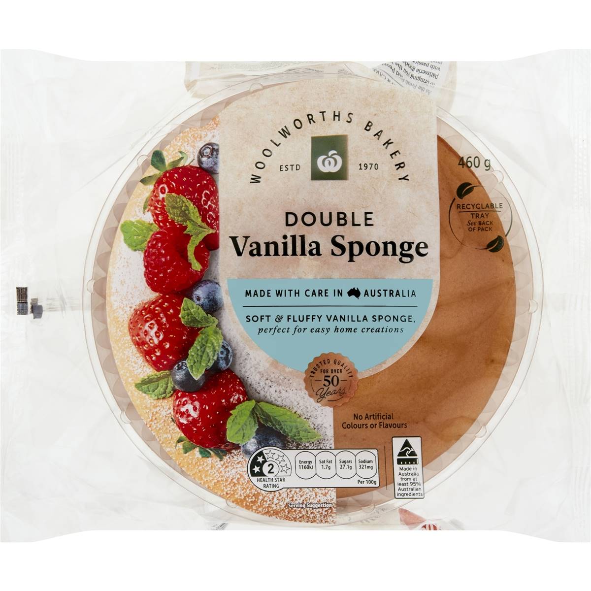 Woolworths Double Unfilled Sponge 460g Woolworths
