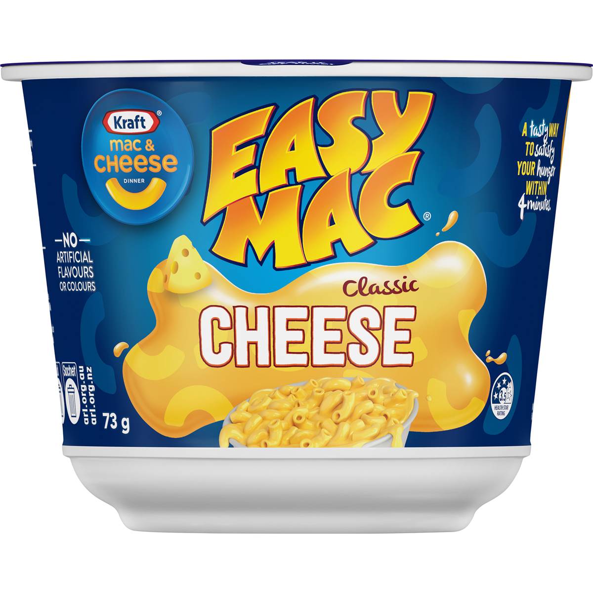 Kraft Easy Mac & Cheese Macaroni Pasta Classic Cheese Noodles 73g ...