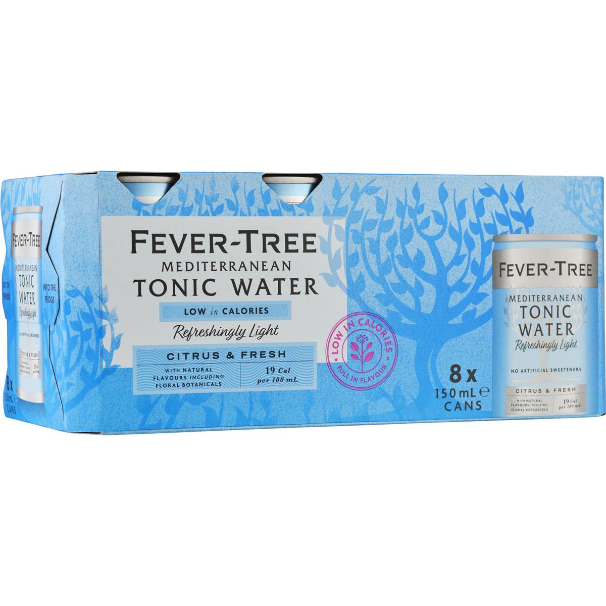 Fever Tree Mediterranean Light Tonic Water 8 X 150ml Woolworths