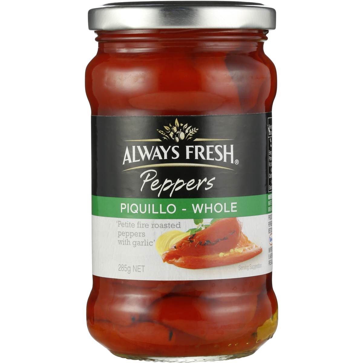 Always Fresh Capsicum Wood Roasted Piquillo Peppers 285g Woolworths