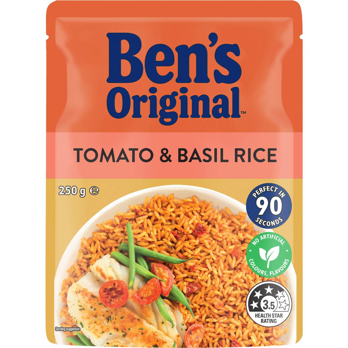 Ben's Original Tomato & Basil Microwave Rice Pouch