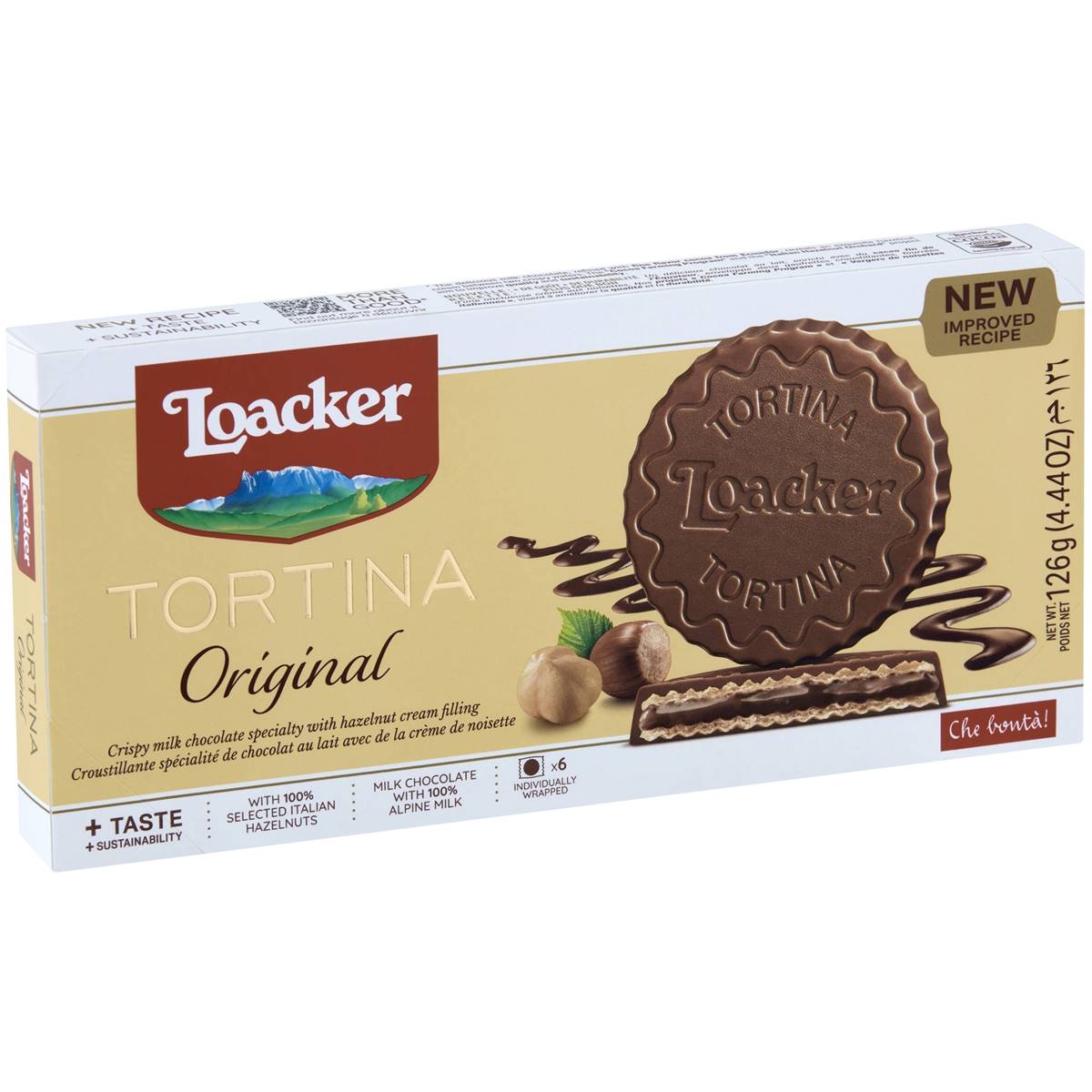Loacker Wafers Original Hazelnut Tortina 126g Woolworths
