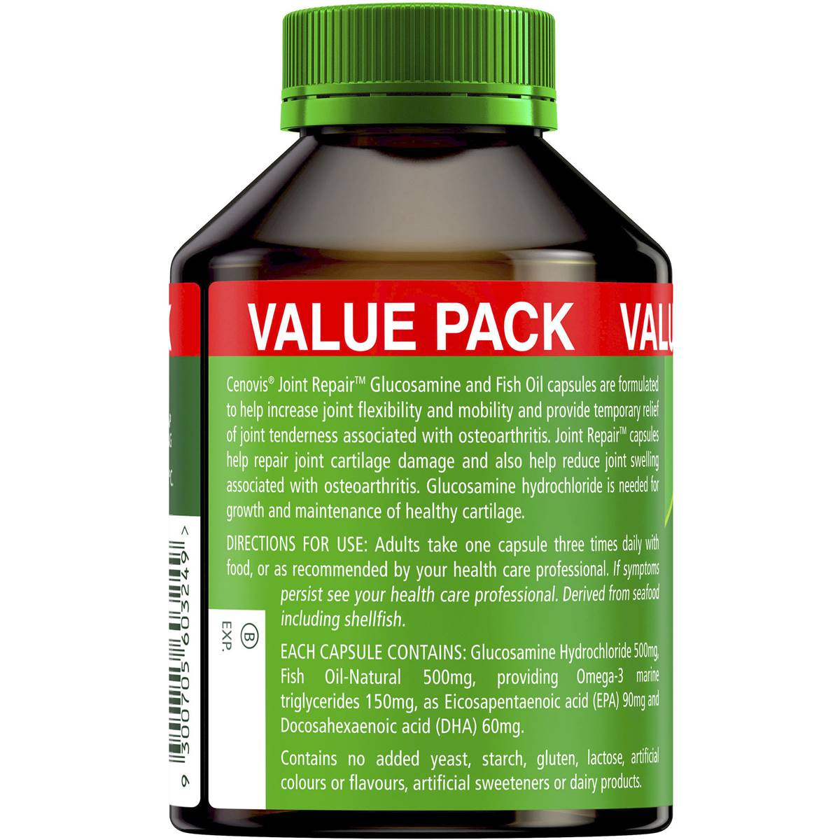 Cenovis Joint Repair Glucosamine & Fish Oil Capsules Value Pack 200