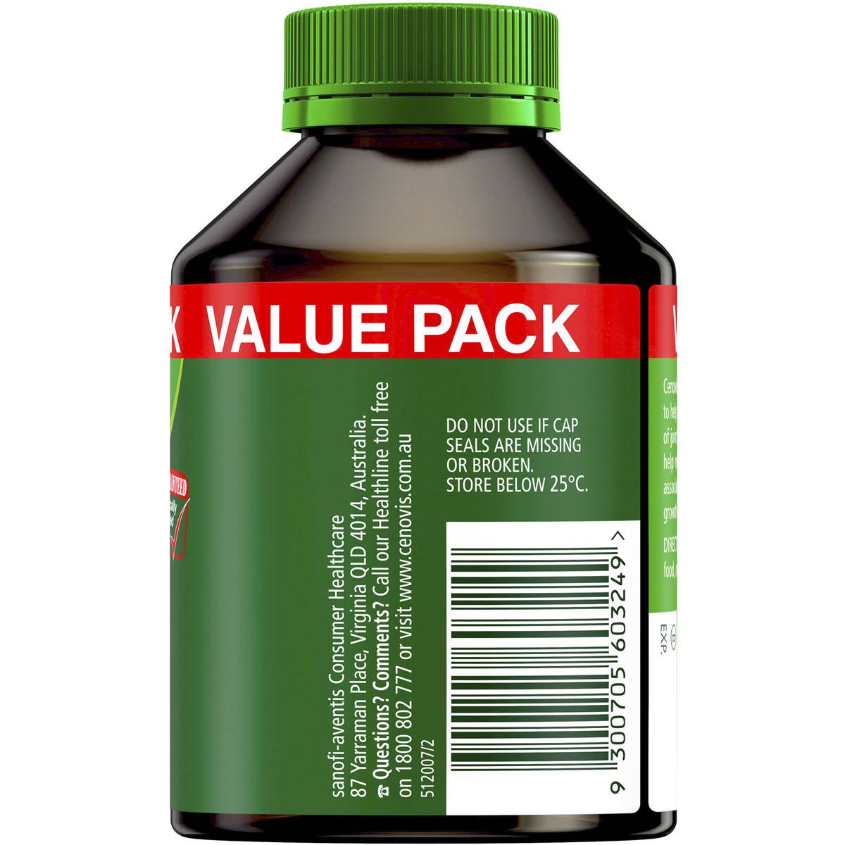 Cenovis Joint Repair Glucosamine & Fish Oil Capsules Value Pack 200