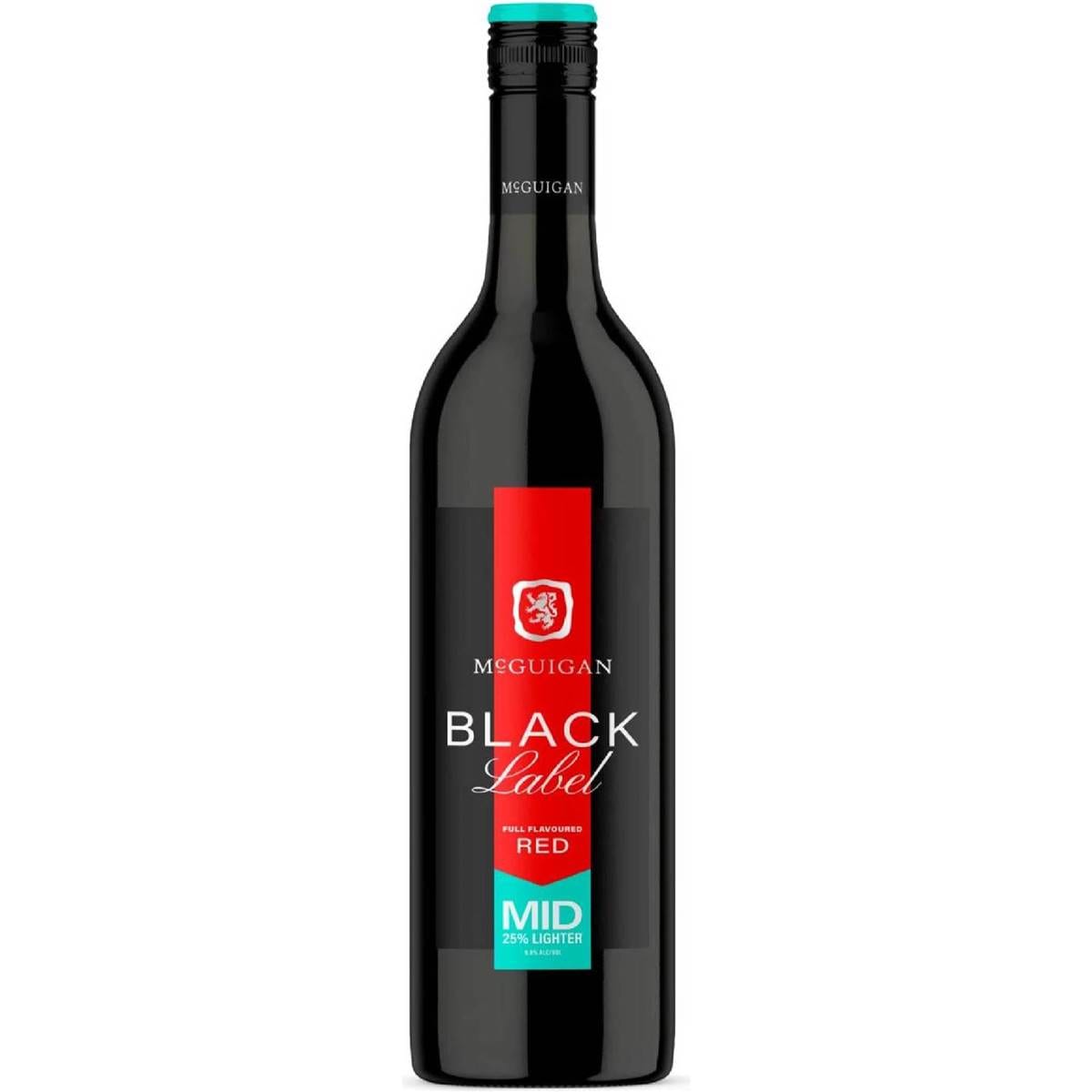 McGuigan Black Label Mid Red Bottle 750mL
