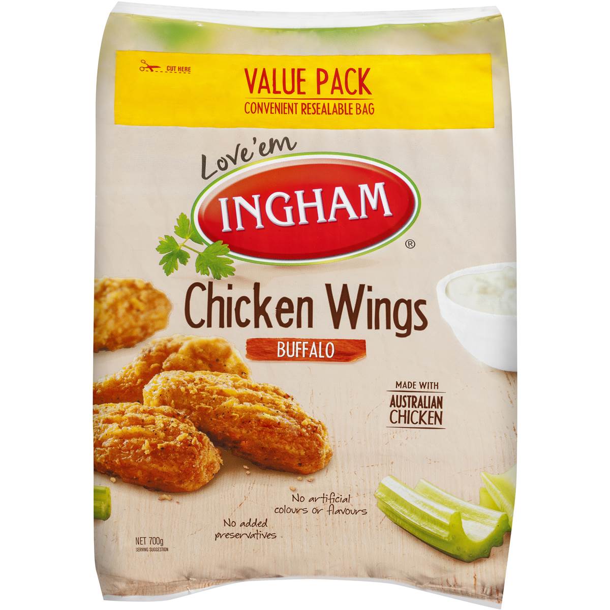 Ingham's Chicken Pieces Chicken Buffalo Wings 700g Woolworths