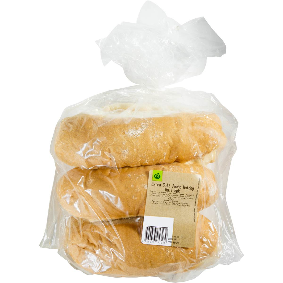 Woolworths Bread Rolls Extra Soft Jumbo Hotdog 6pk Woolworths