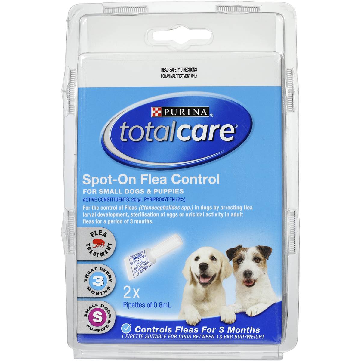 Purina Total Care Treatment Flea Control Small Dog & Puppy 2 Pack