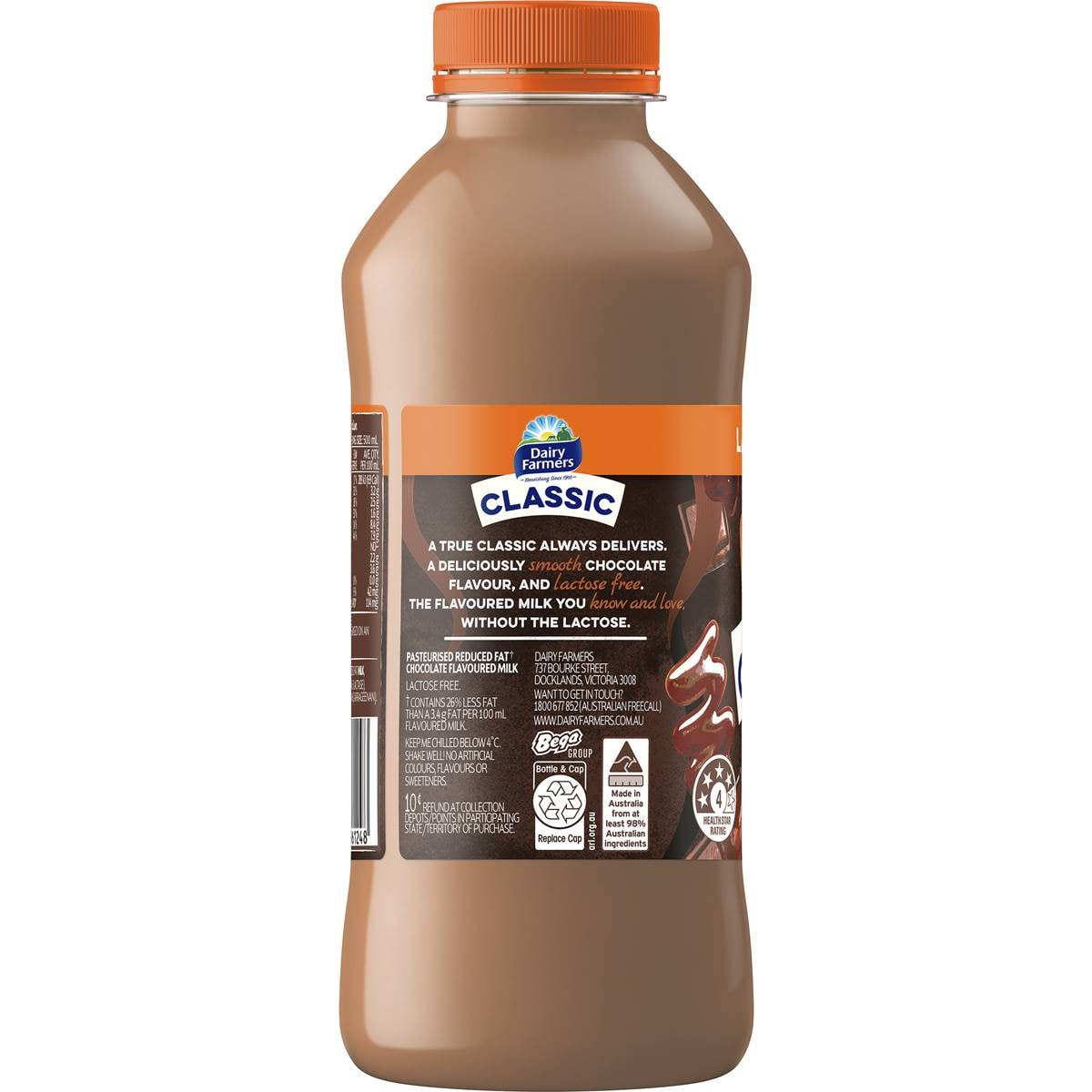 Dairy Farmers Classic Chocolate Lactose Free Flavoured Milk 500ml Woolworths