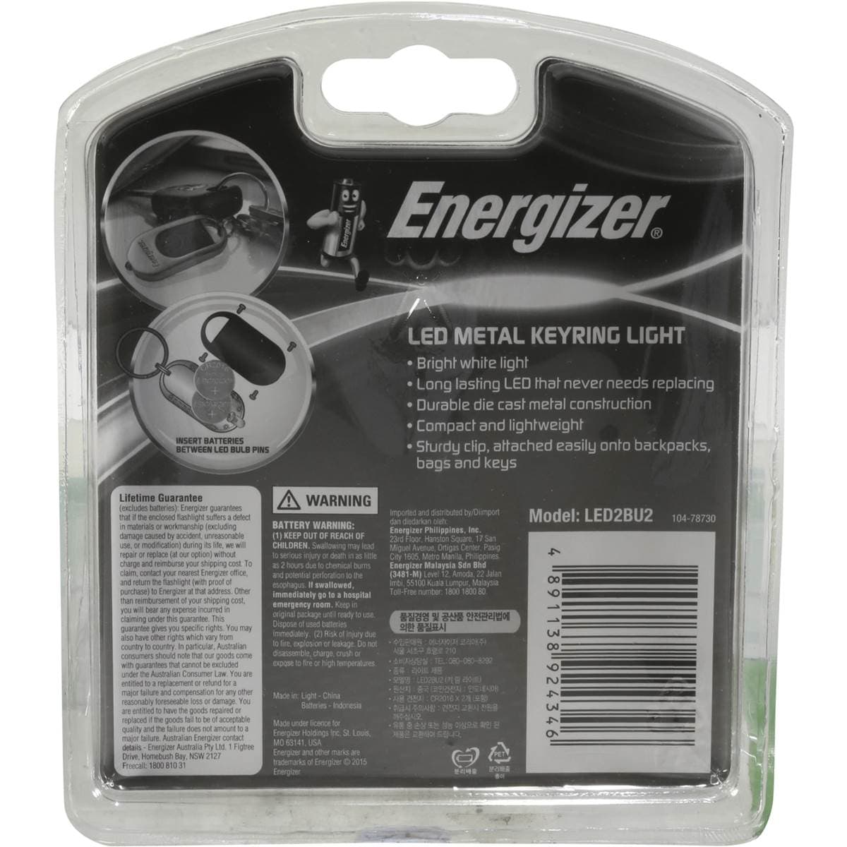 Energizer Flashlight Led Keyring Each Woolworths
