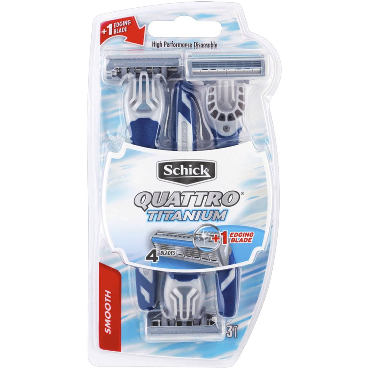Schick Razor Disposable Quattro 4 3pk Woolworths