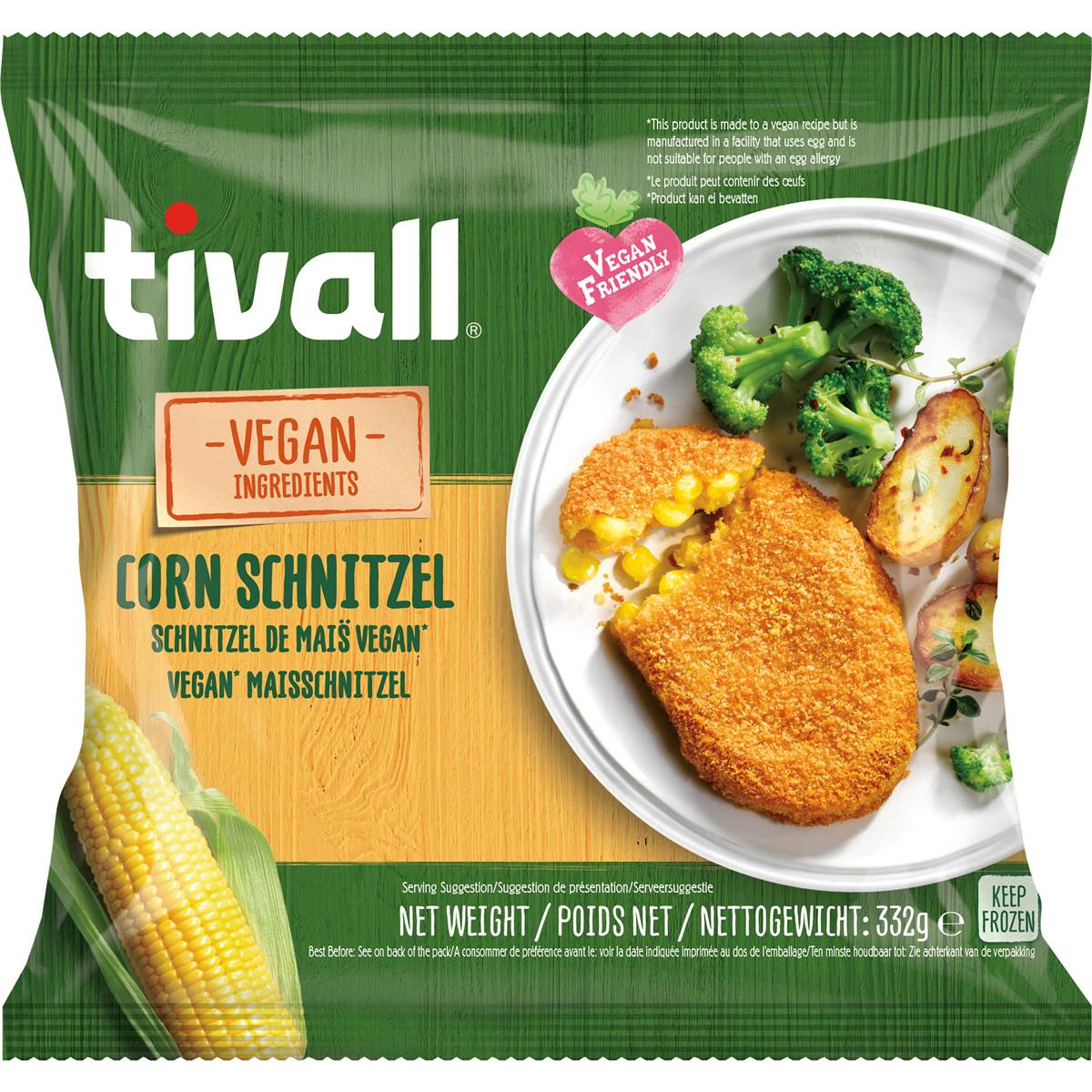 Tivall Vegan Corn Schnitzel 332g | Woolworths