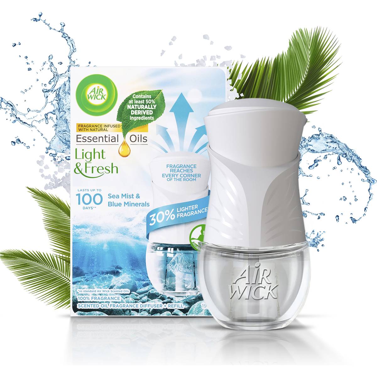 Air Wick Essential Oils Sea Mist Plugin Diffuser Each Woolworths