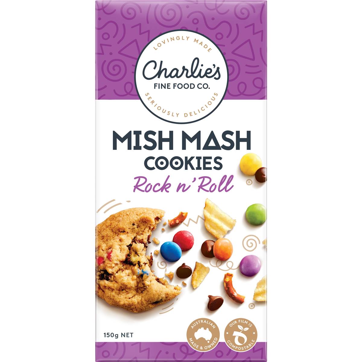 Charlie's Fine Foods Mish Mash Cookies Rock N Roll 150g | Woolworths