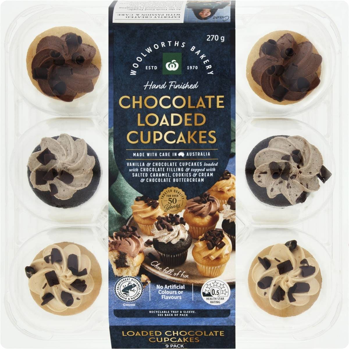 Woolworths Chocolate Filled Cupcakes 9 Pack Woolworths