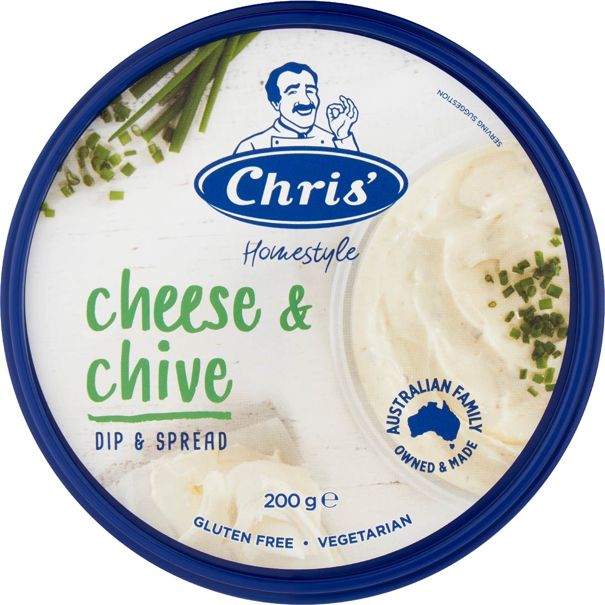 Chris' Dips Cheese & Chive 200g Woolworths