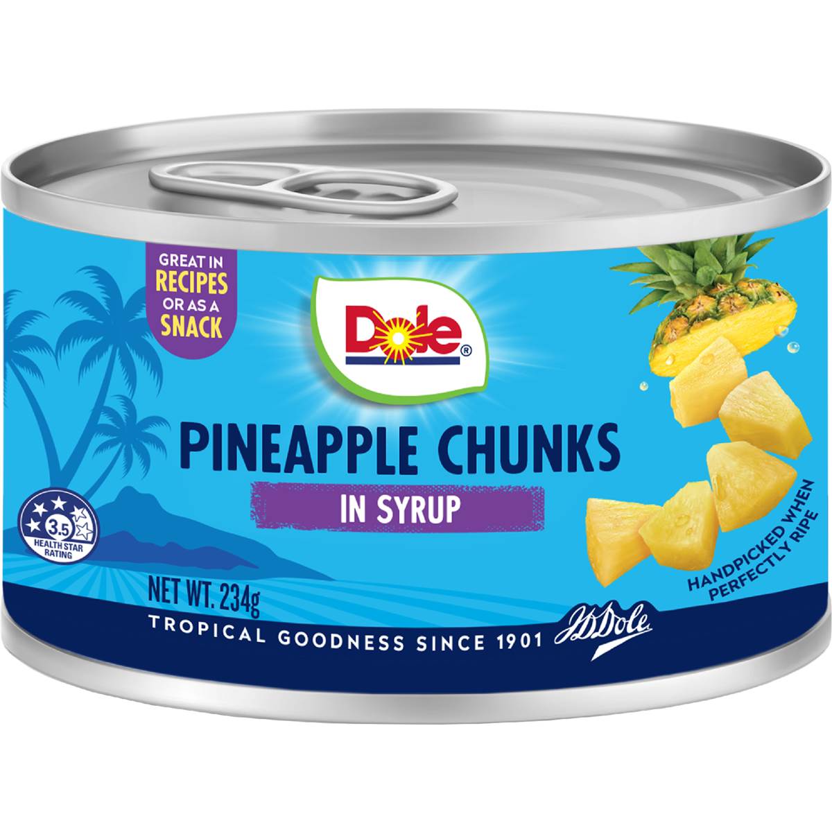 Dole Pineapple Chunks In Syrup 234g Woolworths