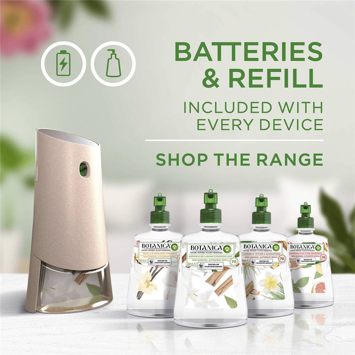 Air Wick Botanica Jasmine & Cinnamon Automatic Air Freshener 224ml